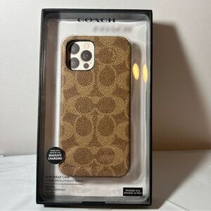 COPY - NEW Coach Slim wrap khaki phone case iPhone 12/12 pro